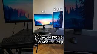 Gigabyte M27Q Unboxing  Dual Monitor Setup  27quot 1440p 170Hz 1ms  Gaming Room Update 4 shorts [upl. by Ellebasi]