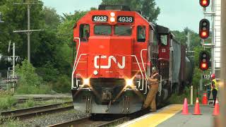 CN Train 532 Moving to the North Yard July 4 2024 [upl. by Ahsinor]