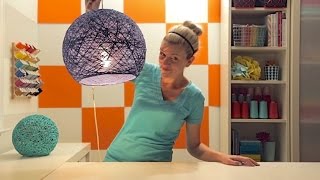 How to make a lampshade lanterns and yarn globes [upl. by Sualk581]