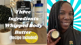 Whipped body butter DIY with recipe included Easy to follow  Three ingredients [upl. by Joshua]