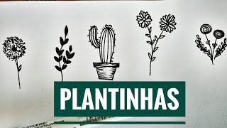 COMO DESENHAR PLANTINHAS SIMPLES 🌱 [upl. by Ila]