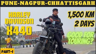 1500km On Harley Davidson X440 Pune To Chhattisgarh Part1 quotEpic Journeyquot Is X440 Good For Touring [upl. by Haridan]