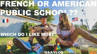 FRENCH or AMERICAN PUBLIC SCHOOL Which Do I Like Better QampAVLOG [upl. by Ahsik]