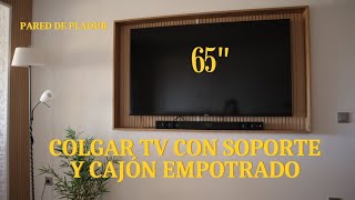 ✅COMO COLGAR TV EN PARED DE PLADUR ✅ CAJON EMPOTRADO Y SOPORTE  TODO EL PROCESO PASO A PASO [upl. by Retha]