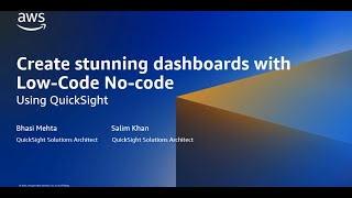 Create stunning dashboards with LowcodeNocode Using Amazon QuickSight [upl. by Curtis]