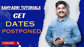 CET Dates Postponed  MHTCET 2024  Sahyadri Tutorials [upl. by Janel]