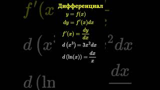 Дифференциал функции math derivatives differentiation [upl. by Naaitsirhc]