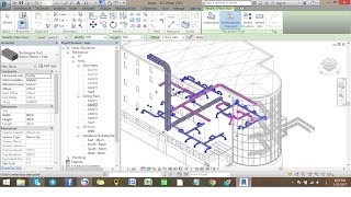 Creating HVAC system  Revit Arabic [upl. by Fanchon473]