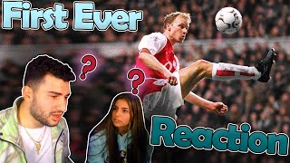 FIRST EVER REACTION TO DENNIS BERGKAMP When Football Becomes Art [upl. by Ichabod]