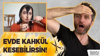 EVDE KAHKÜL KESİMİNİN İNCELİKLERİ Evde Perçem Nasıl Kesilir [upl. by Ninaj538]