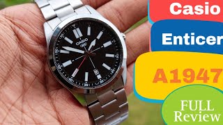 CASIO ENTICER A1947 FULL REVIEW  Good watch but not worth it  casio watch casioedificewatches [upl. by Akemej]