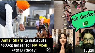 Ajmir sharif distributed 4000langer on pm modis birthday 😱 Muslims chanting Jai Modi 🇮🇳 [upl. by Teirtza354]