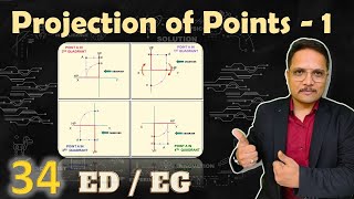 1  Projection of points Basics Drawing Process amp Solved Example Explained in Engineering Drawing [upl. by Enialehs816]