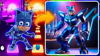 Catboy  Gekko  Owlette  Luna Girl  Transformers PJ Masks Team Tiles Hop EDM Rush Coffin Dance [upl. by Tnomad889]