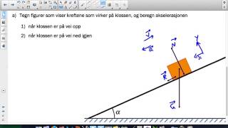 Bevegelse amp krefter på skråplan [upl. by Avik]