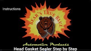 How To Use Bears True Blue Head Gasket Sealer Instructions Step By Step [upl. by Anaik]