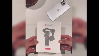 BOMAKER SMART XR UNBOXING  2021 SMARTPHONE GIMBAL NEWEST GIMBAL3 axis  Iphone 12 pro max GIMBAL [upl. by Nyliak]