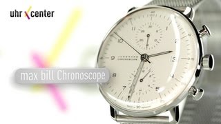 Junghans 027400344 Max Bill Chronoscope Herrenuhr [upl. by Utter]