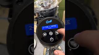 Programming single and double dosage on Cunill Tranquilo Tron Espressocoffee grinder [upl. by Hirsh734]