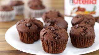 Nutella Chocolate Muffins Recipe [upl. by Nyrmak154]