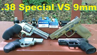 Old School Cheap Ammo Test  Magtech 38 Special VS 9mm [upl. by Hannus173]