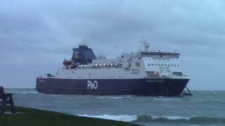 European Causeway arriving at Larne after a rough crossing from Cairnryan [upl. by Nennerb847]