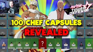 ASTD I OPENED 100 CHEF CAPSULES  All Star Tower Defense  Roblox [upl. by Body]