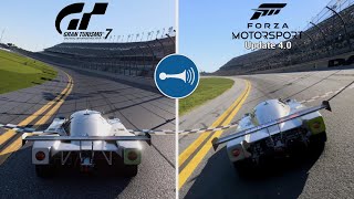 Gran Turismo 7 amp Forza Motorsport Comparison  Sauber MercedesBenz C9 Sounds Update 40 [upl. by Gilli850]