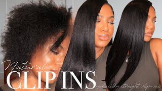 REALISTIC SEWIN DUPE WITH YAKI HAIR FLAT SEAMLESS CLIPINS NO SALON REQUIRED Ft CURLS QUEEN [upl. by Ileyan]