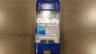 Gillette Cool Wave Clear  Dri Tech Gel 72 HR Antiperspirant Protection Deodorant for Men [upl. by Nare]