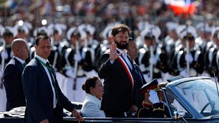 Chile president leads Day of the Glories of the Army parade in Santiago [upl. by Clint]