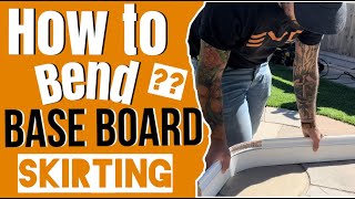 HOW TO BEND SKIRTINGS  BASE BOARDS TO FIT CURVED WALLS  USING KERF CUT carpentry howto diy mdf [upl. by Attenohs]