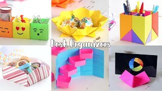 6 Creative Desk Organizer  Back to school  Ventunoart [upl. by Assirroc369]