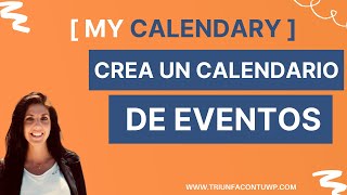 ➤ CREA un CALENDARIO DE EVENTOS 📅 con  MY CALENDARY [upl. by Nalla]