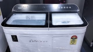 Haier Semi automatic 10 Kg washing machine 5 Star 3 year on product warranty haier [upl. by Larcher]