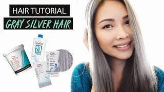 HOW TO GET GRAY SILVER HAIR COLOR TUTORIAL [upl. by Nedra]