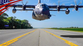 AC130 Gunship Turns Highway into Runway Historic First Landing and Takeoff [upl. by Doelling]