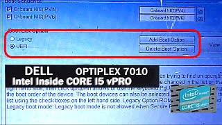 Dell boot from usb windows 10 amp 11  Optiplex 7010 Intel inside Core i5 Boot [upl. by Eerrahs]