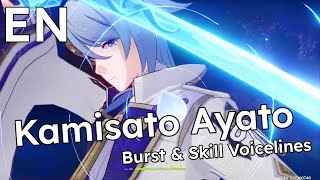 Kamisato Ayato  Elemental Skill and Burst Voice Lines  English [upl. by Iorgo]