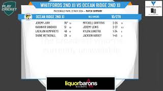 Whitfords 2nd XI v Ocean Ridge 2nd XI [upl. by Sonni]