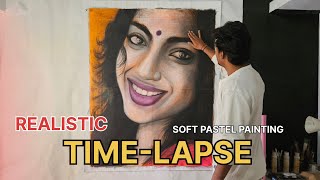 Soft Pastel Colour Timelapse  Day41  art timelapse portraitpainting trendingstatus [upl. by Krebs]