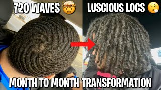 MY LOC JOURNEY 🔥 720 WAVES TO LOCS 🤯 MONTH TO MONTH LOC JOURNEY 👀 [upl. by Blen945]