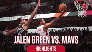 Jalen Green 23 points Highlights vs Dallas Mavericks l Houston Rockets [upl. by Lissy]