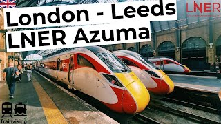 London to Leeds on a LNER London North Eastern Railway Azuma high speed train trp report [upl. by Adigirb]