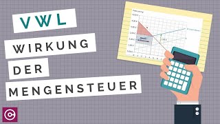 Wirkung der Mengensteuer Volkswirtschaftslehre Animation [upl. by Nonnahsal]