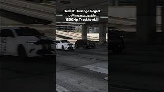 1300Hp Trackhawk Vs Durango trx ram srt srt8 trackhawk dodge 1000hp hellcat fastcar [upl. by Nauqaj]