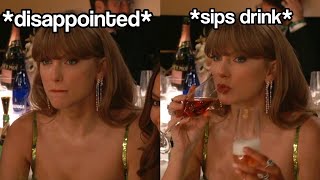 Taylor swift being a MOOD at the Golden Globe Awards 2024 [upl. by Bish]