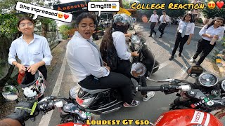 First Day in College With Loud Superbike  gt 650  Kawasaki z900  Public Reaction [upl. by Zadoc]