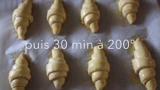 croissants au beurre recette facile et rapide [upl. by Kralc]