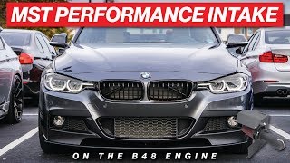 F30 BMW MST PERFORMANCE INTAKE INSTALL AND SOUNDS ON THE B48 ENGINE [upl. by Satterfield758]